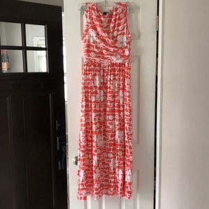 Lands’ End Fit and Flare Maxi Dress NWOT